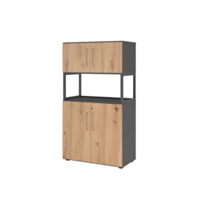 Hammerbacher Regalschrank FlexWall VFW48K5RG/G/R/BS grafit asteiche 80.0 x 40.0
