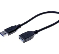 exertis Connect - USB-Verlängerungskabel - USB Typ A (M) zu USB Typ A (W) - USB 3.0 - 2 m - Schwarz