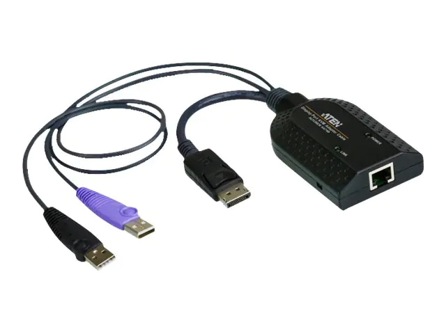 ATEN KA7169 DisplayPort USB Virtual Media KVM Adapter Cable with Smart Card Reader (CPU Module) - KVM-/Audio-/USB-Extender - für ATEN CN9850; KVM over IP KN1132VB