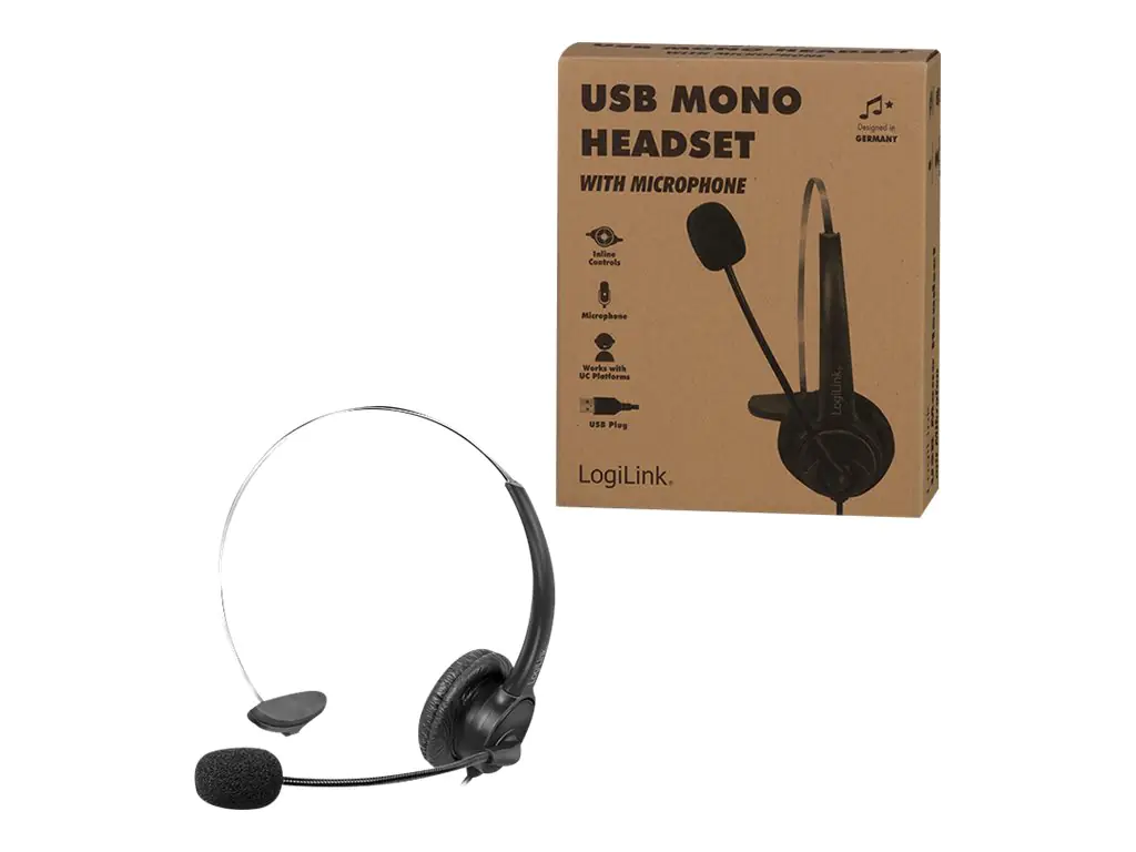 LogiLink HS0056 - Headset - On-Ear - kabelgebunden - USB-A - Schwarz