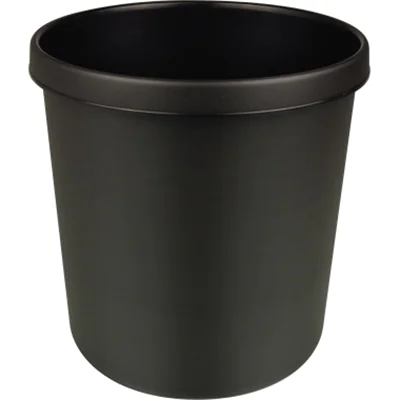 helit Papierkorb H6106395 26x27cm 12l rund Kunststoff schwarz