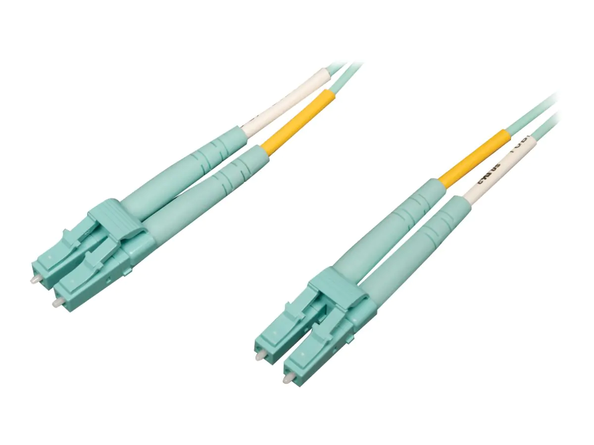 Eaton Tripp Lite Series 10Gb/40Gb/100Gb Duplex Multimode 50/125 OM4 LSZH Fiber Patch Cable (LC/LC), Aqua, 2M (6.6 ft.) - Patch-Kabel - LC Multi-Mode (M) zu LC Multi-Mode (M) - 2 m - Glasfaser - Duplex - 50/125 Mikrometer - OM4 - Aquamarin