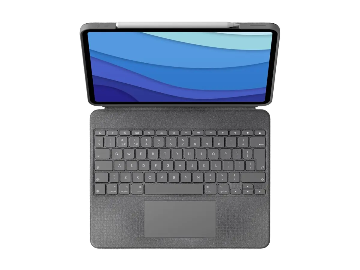 Logitech Combo Touch - Tastatur und Foliohülle - mit Trackpad - hinterleuchtet - Apple Smart connec
