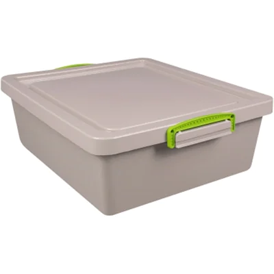 Really Useful Box Aufbewahrungsbox Recycling Economie 38,3 x 11,3 x 46 cm (B x H x T) DIN A4 10,5l Polypropylen, 100 % recycelt taubengrau