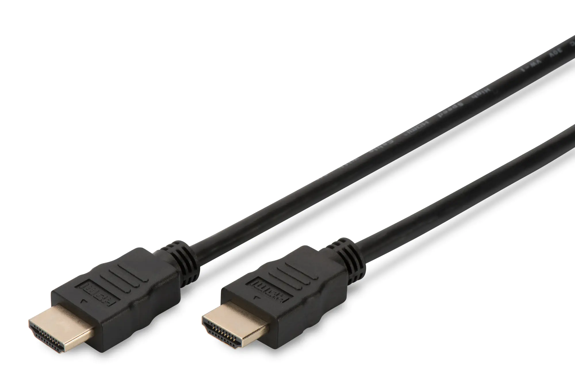 ASSMANN - HDMI-Kabel mit Ethernet - HDMI männlich zu HDMI männlich - 2 m - Dreifachisolierung - Schwarz