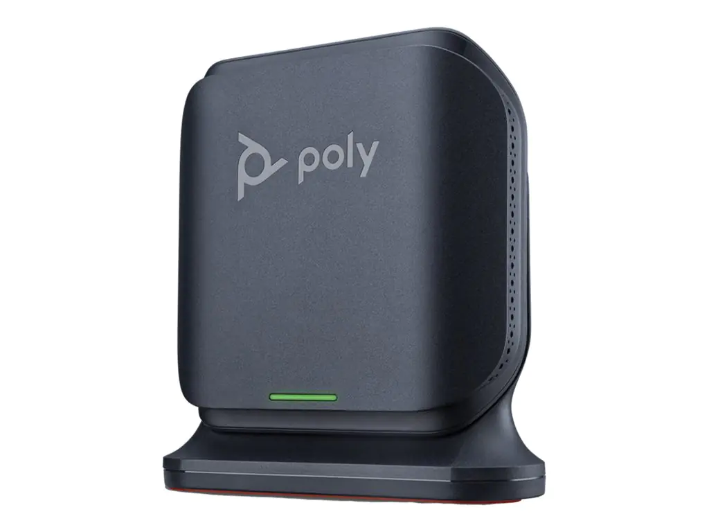 Poly Rove B2 - Basisstation für schnurloses Telefon/VoIP-Telefon mit Rufnummernanzeige/Anklopffunktion - DECT - dreiweg Anruffunktion - SIP, SIP v2, SIP over TLS, SIP over UDP, SIP over TCP, SDP, RTCP, RTP - Schwarz