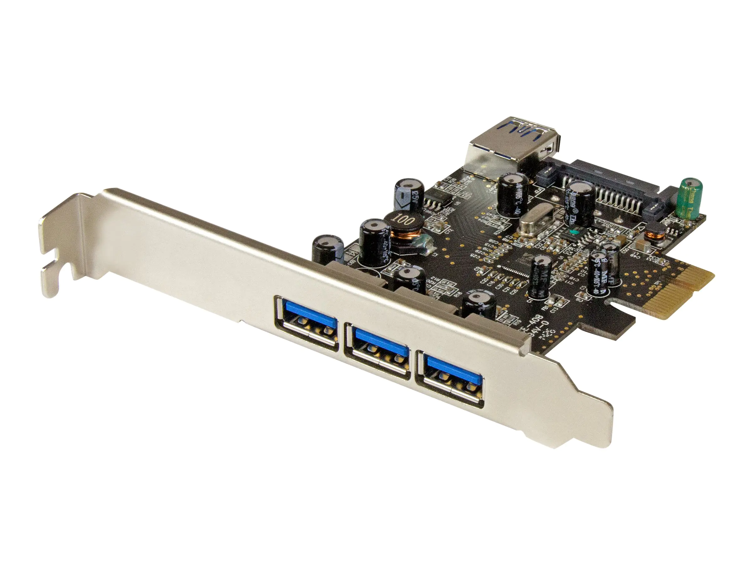StarTech 4 Port PCI Express USB 3.0 Karte - 4-fach PCIe USB 3.0 Schnittstellenkarte - 3 Externe und 1 Interner Anschluss - USB-Adapter - PCIe 2.0 Low-Profile - USB 3.0 x 4 - für P/N: CFASTRWU3, ST1030USBM, ST43004UA, ST4300MINI, TB31PCIEX16