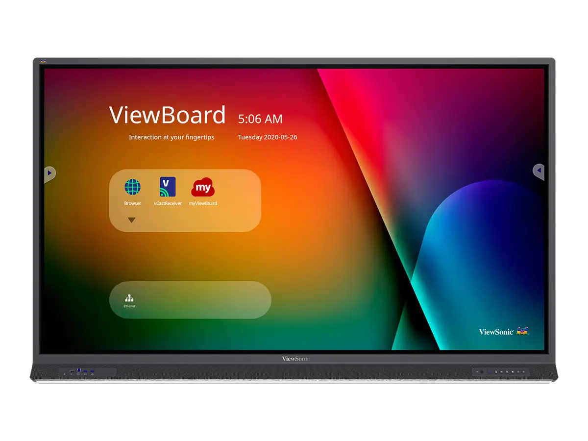 ViewSonic ViewBoard IFP6552-1A - 165 cm (65") Diagonalklasse (166.4 cm (65.5") sichtbar) - IFP52 Series LCD-Display mit LED-Hintergrundbeleuchtung - interaktiv - 4K UHD (2160p) 3840 x 2160