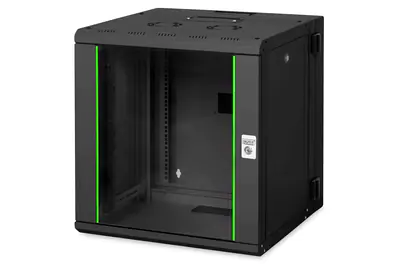 Digitus Professional Unique DN-19 12-U-3-SW - Schrank Netzwerkschrank - geeignet für Wandmontage - Schwarz, RAL 9005 - 12U - 48.3 cm (19")