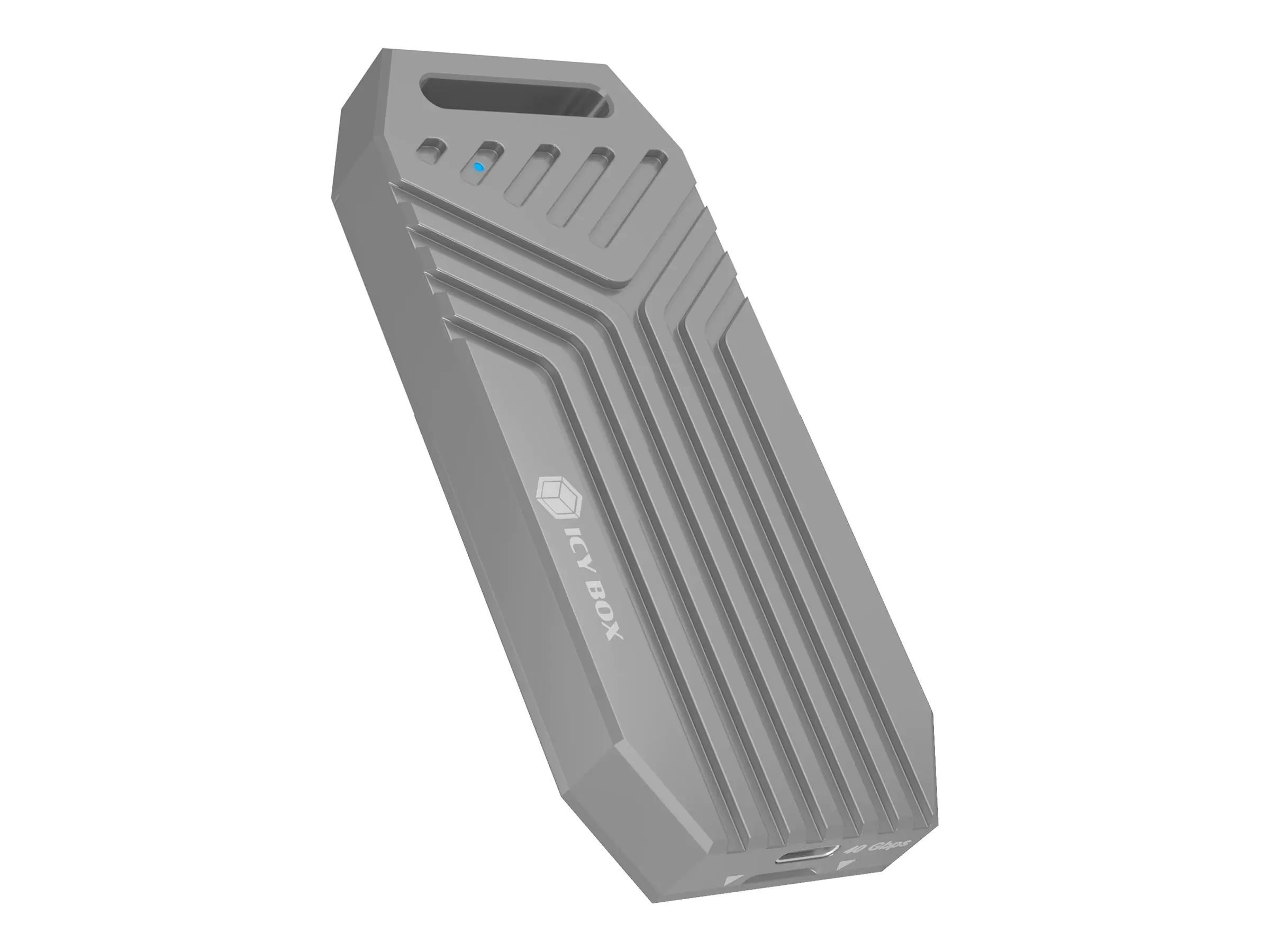 ICY BOX Gehäuse extern M.2 PCIe SSD Alu-Gehäuse USB4 NVMe Typ-C M-Key - Gehäuse