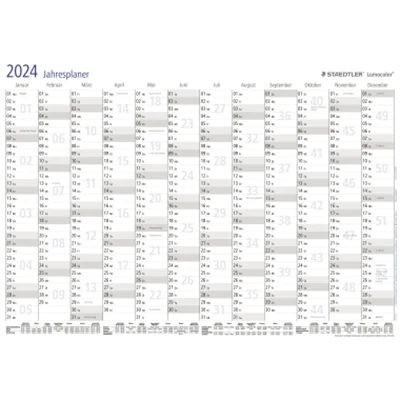 STAEDTLER Jahresplaner Lumocolor 641 YPA3DE22 DIN A3 42x29,7cm
