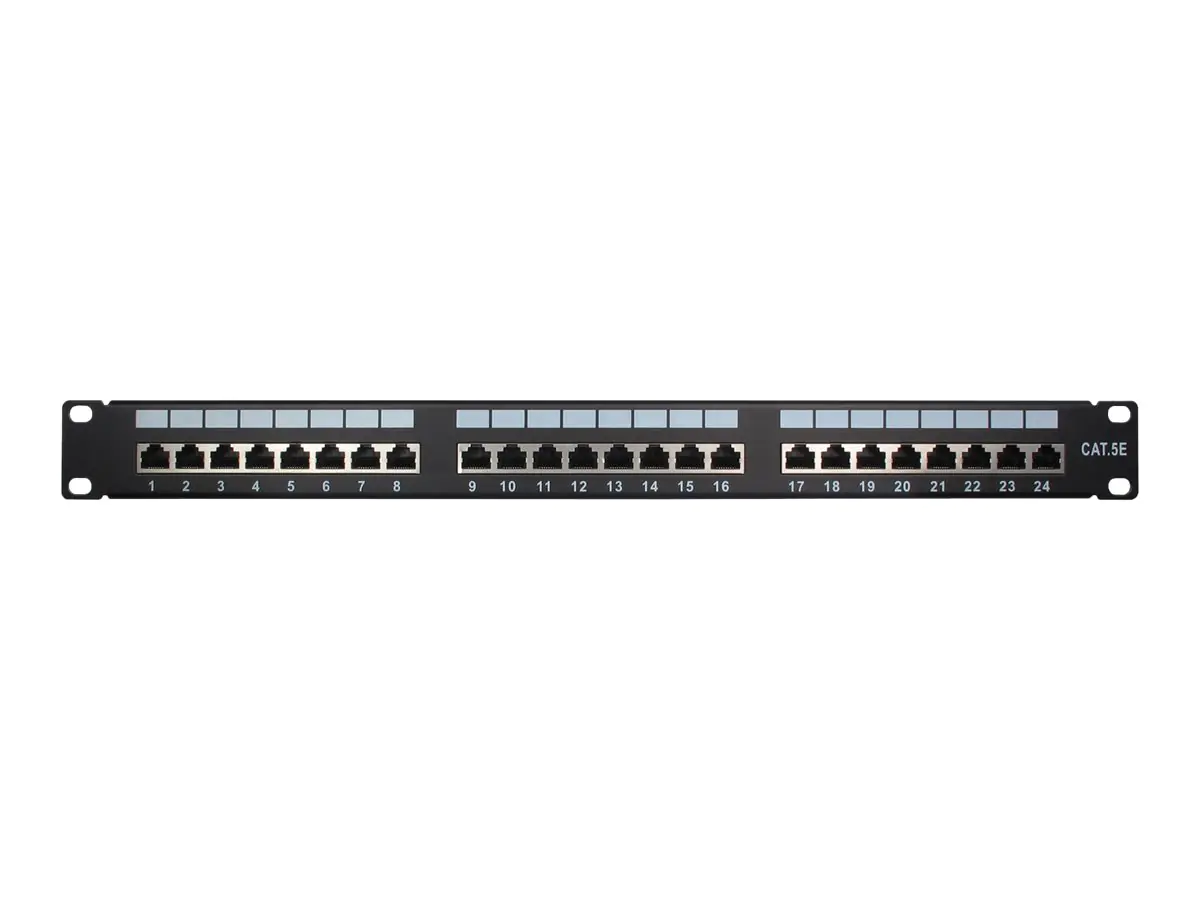 Inter-Tech Patch Panel - CAT 5e - STP - RJ-45 X 24 - 1U - 48.3 cm (19")
