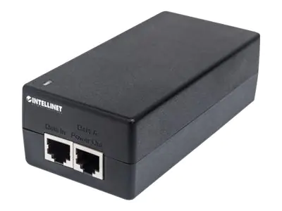 Intellinet Gigabit Ultra PoE-Injektor, 1 x 60 Watt-Port, IEEE 802.3bt und IEEE 802.3at/af-konform, Kunststoffgehäuse - Power Injector - Wechselstrom 100-240 V - 60 Watt - Ausgangsanschlüsse: 1