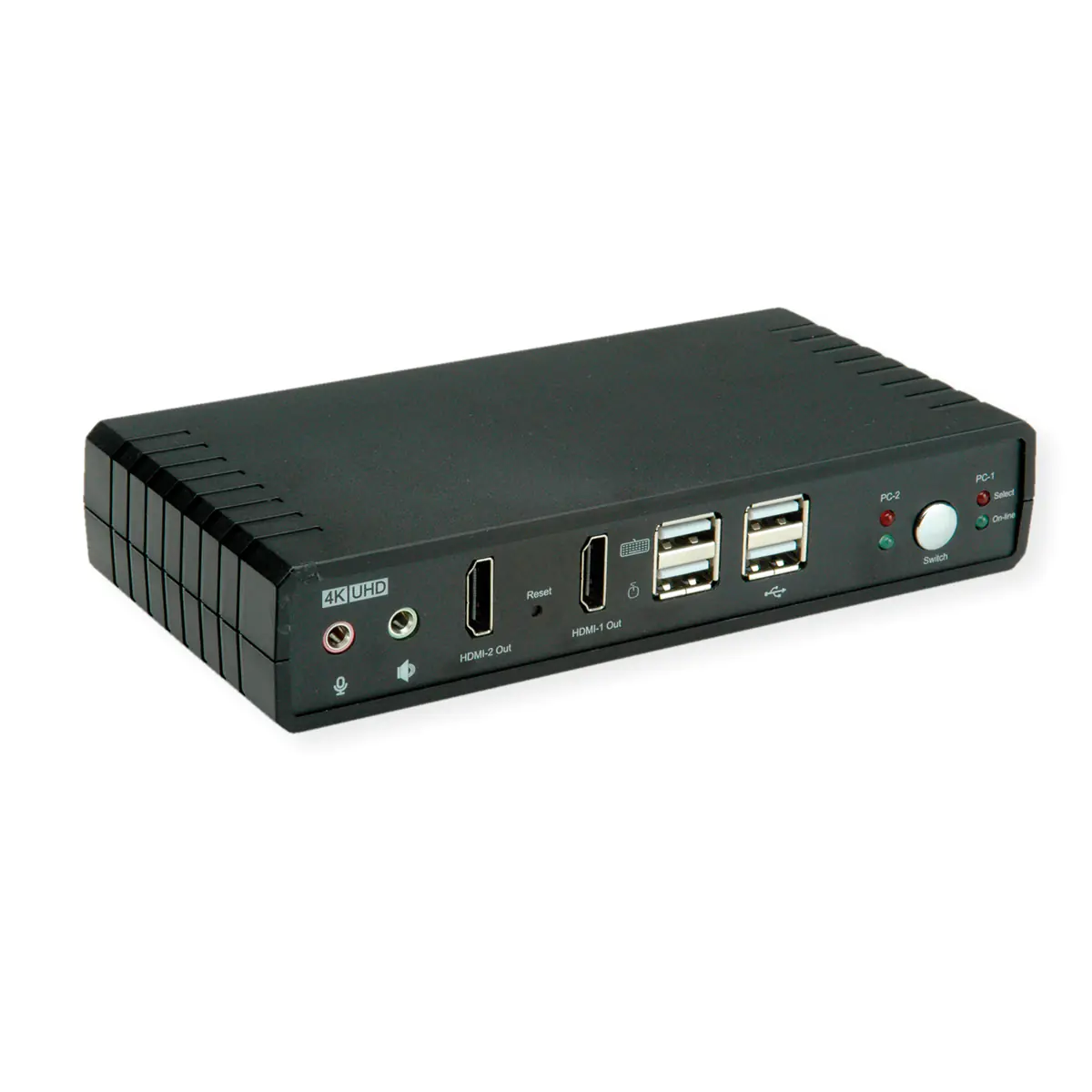 ROLINE KVM Switch Dual Head 1U-2PCs HDMI 4K60 - KVM-Umschalter - KVM-Umschalter