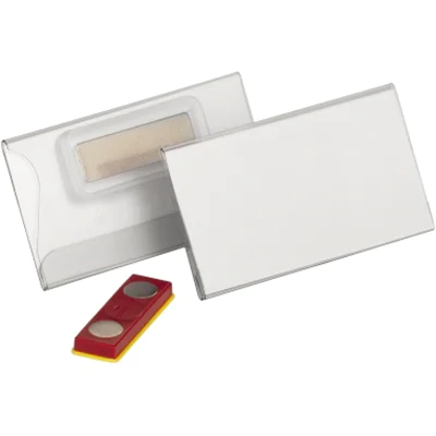 DURABLE Namensschild 75 x 40 mm (B x H) Magnet transparent 25 St./Pack.