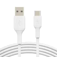 Belkin BoostCharge - USB-Kabel - 24 pin USB-C (M) zu USB (M) - USB 2.0 - 1 m - weiß (Packung mit 2)