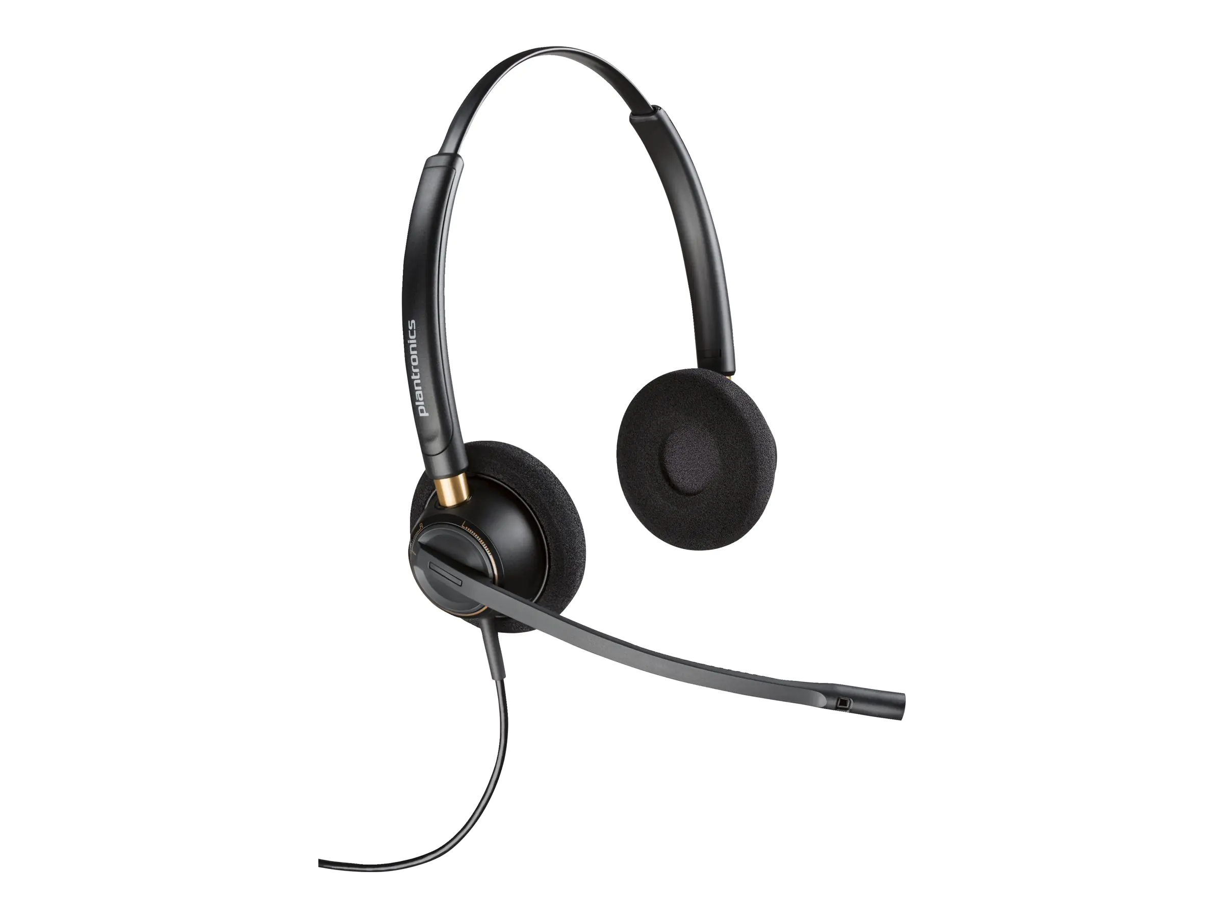 Poly EncorePro 520 - EncorePro 500 series - Headset - On-Ear - kabelgebunden - Quick Disconnect - Schwarz - Zertifiziert für Skype für Unternehmen, UC-zertifiziert
