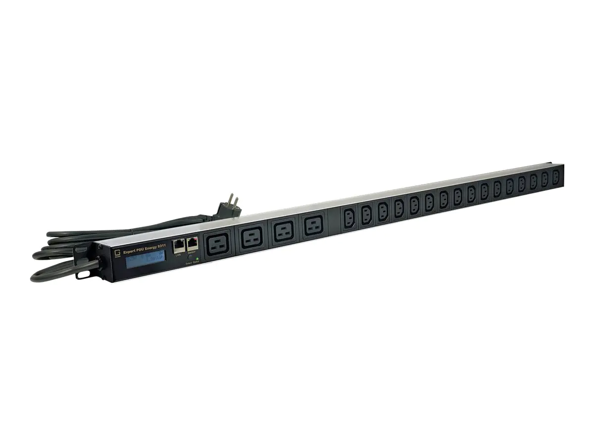 Gude Expert PDU Energy 8311-15 - Stromverteilungseinheit (Rack - einbaufähig) - Wechselstrom 230 V - Ethernet 10/100 - Eingabe, Eingang CEE 7/4 - Ausgangsanschlüsse: 20 (4 x IEC 60320 C19, 16 x IEC 60320 C13) - 1U - 48.3 cm (19")