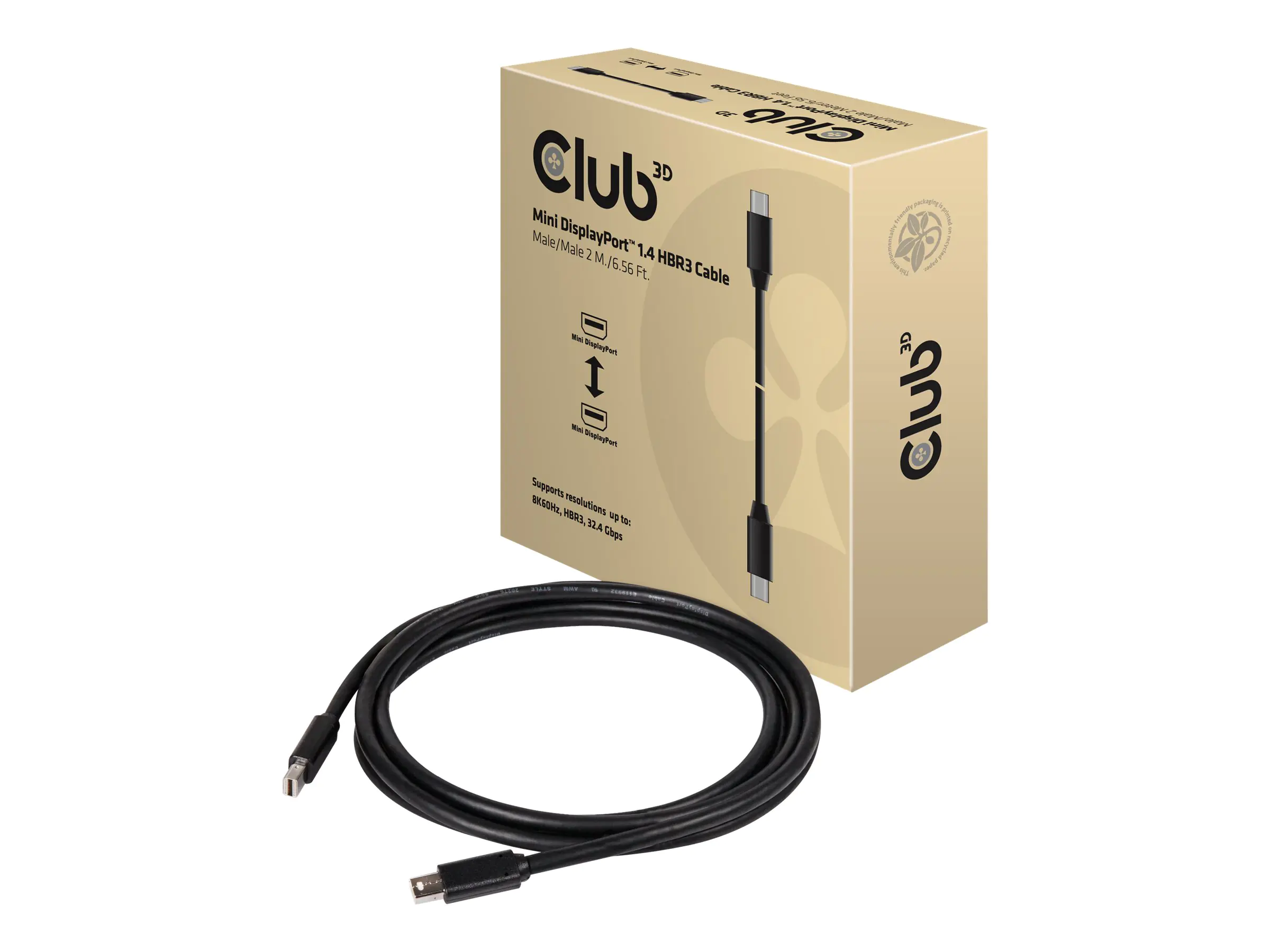 Club 3D - DisplayPort-Kabel - Mini DisplayPort (M) bis Mini DisplayPort (M) - 2 m - eingerastet