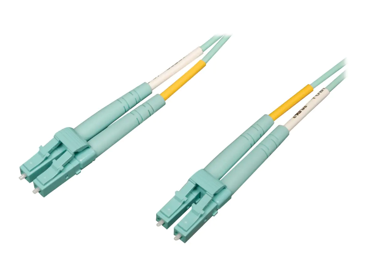 Eaton Tripp Lite Series 10Gb/40Gb/100Gb Duplex Multimode 50/125 OM4 LSZH Fiber Patch Cable (LC/LC), Aqua, 1M (3.3 ft.) - Patch-Kabel - LC Multi-Mode (M) zu LC Multi-Mode (M) - 1 m - Glasfaser - Duplex - 50/125 Mikrometer - OM4 - Aquamarin