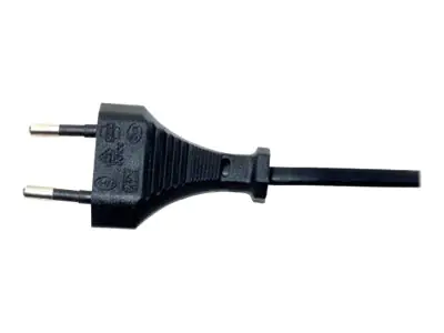 Manhattan Power Cord/Cable, Euro 2-pin (CEE 7/16) plug to C7 Female (figure of eight), 1.8m, 2.3A, Black, Lifetime Warranty, Polybag - Stromkabel - Eurostecker (M) zu power IEC 60320 C7 - 1.8 m - Schwarz