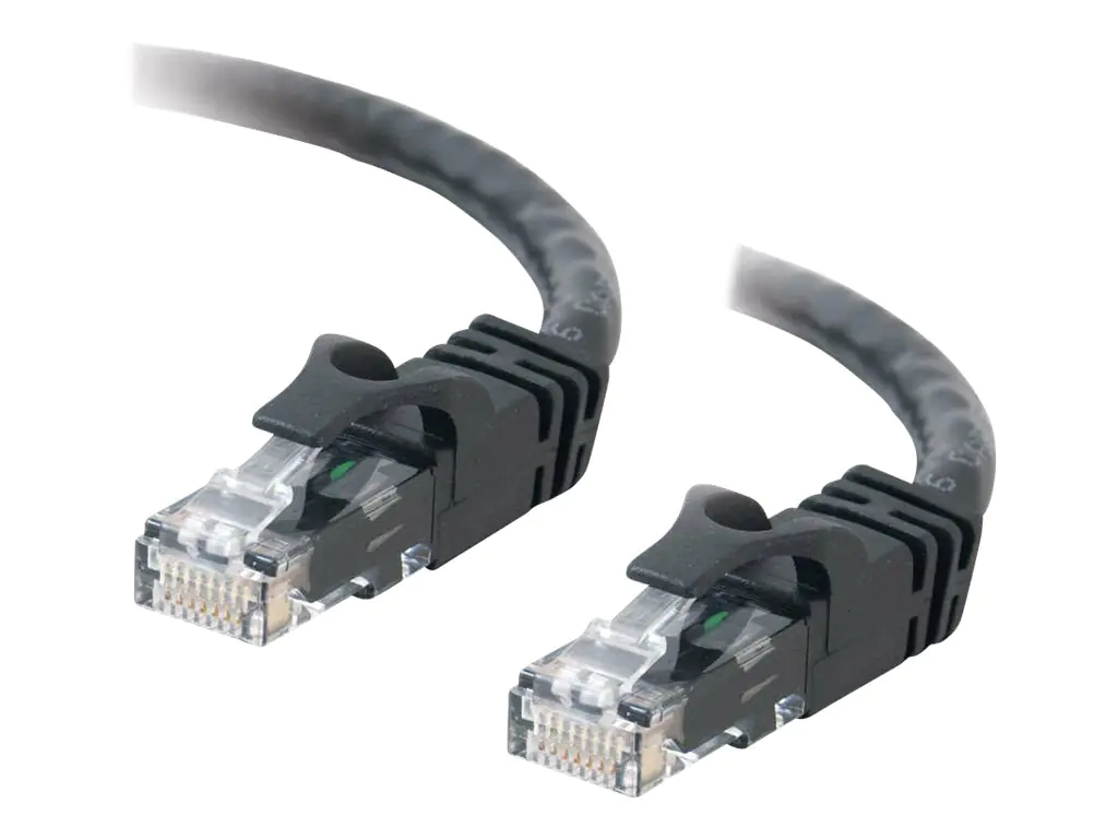 C2G Cat6 Booted Unshielded (UTP) Network Patch Cable - Patch-Kabel - RJ-45 (M) zu RJ-45 (M) - 10 m - UTP - CAT 6 - geformt, ohne Haken, verseilt - Schwarz