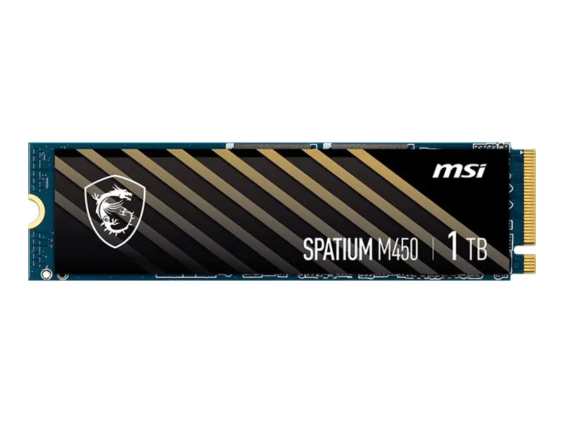 MSI SPATIUM M450 - SSD - verschlüsselt - 1 TB - intern - M.2 2280 - PCIe 4.0 x4 (NVMe)