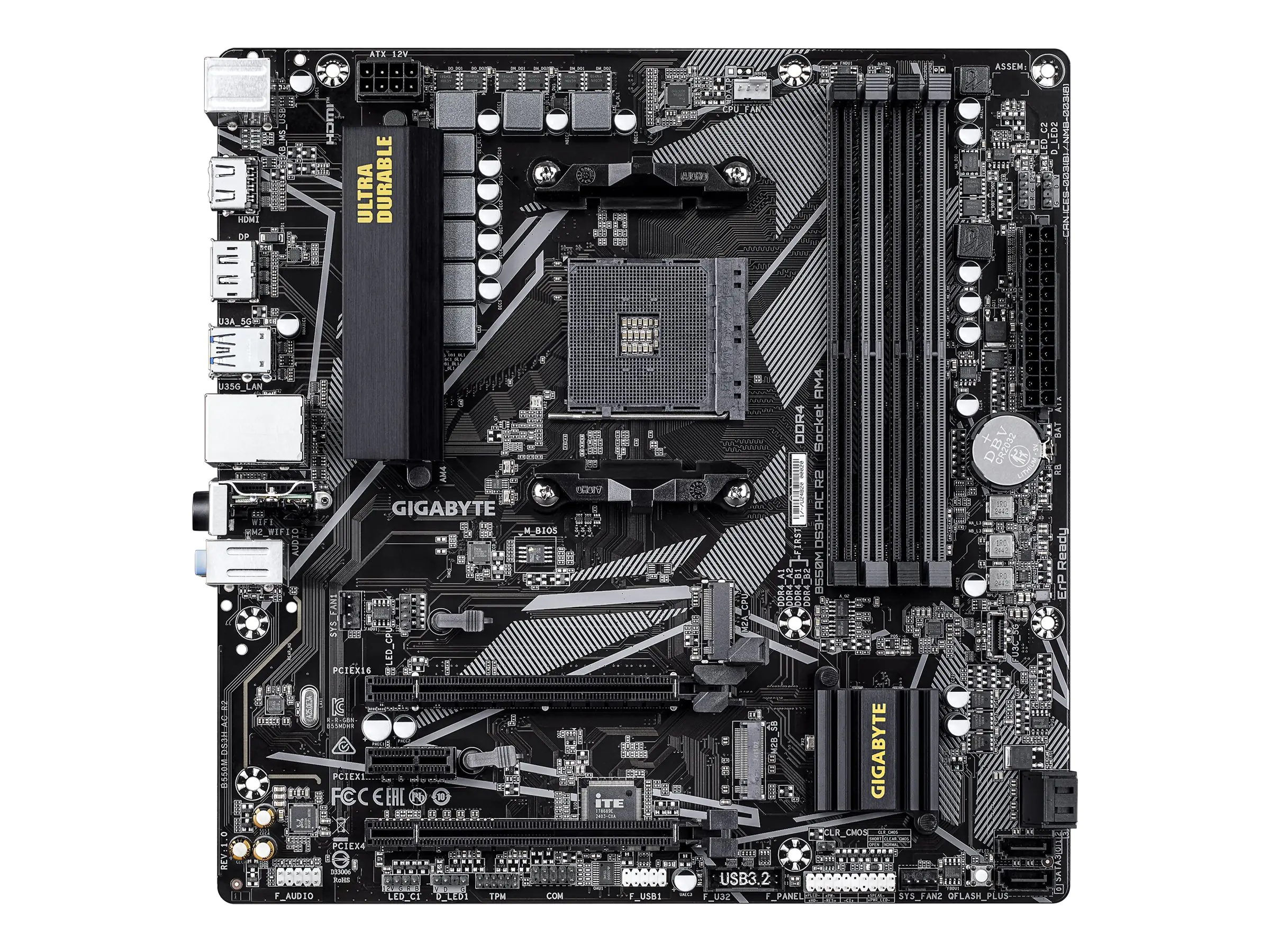Gigabyte B550M DS3H AC R2 - Motherboard - micro ATX - Socket AM4 - AMD B550 Chipsatz - USB 3.2 Gen