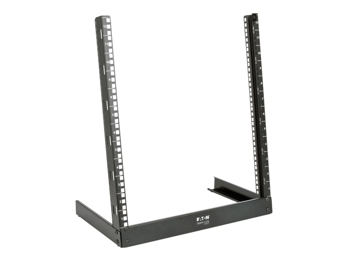 Tripp Eaton Tripp Lite Series 12U 2 Post Open Frame Desktop Rack Server Cabinet Free Standing - Schrank offener Rahmen - 2 Pfosten - Schwarz - 12U - 48.3 cm (19") SR2POST12