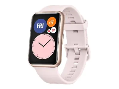 Huawei Watch Fit new - Gold - intelligente Uhr mit Riemen - Silikon - Sakura Pink -