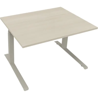 Sitz-/Stehtisch Kufe Doppels. Quad. B1200xT900xH645-1275 si/Akazie