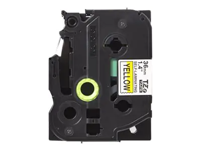 Brother Schriftband TZESL661 Schwarz auf Gelb 3,6 cm x 8 m