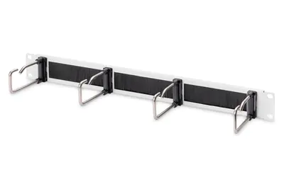 DIGITUS Kabelrangierpanel mit Stahlbügeln und Bürstenleiste für 482,6 mm (19")-Schränke, 1HE DN-97668