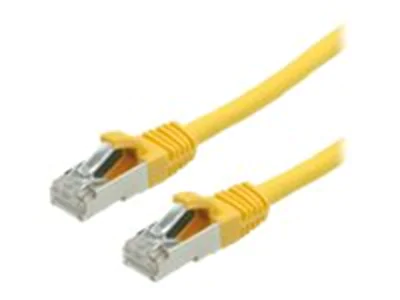 VALUE - Patch-Kabel - RJ-45 (M) zu RJ-45 (M) - 1 m - SFTP - CAT 6e - halogenfrei, geformt, ohne Haken, verseilt - Gelb