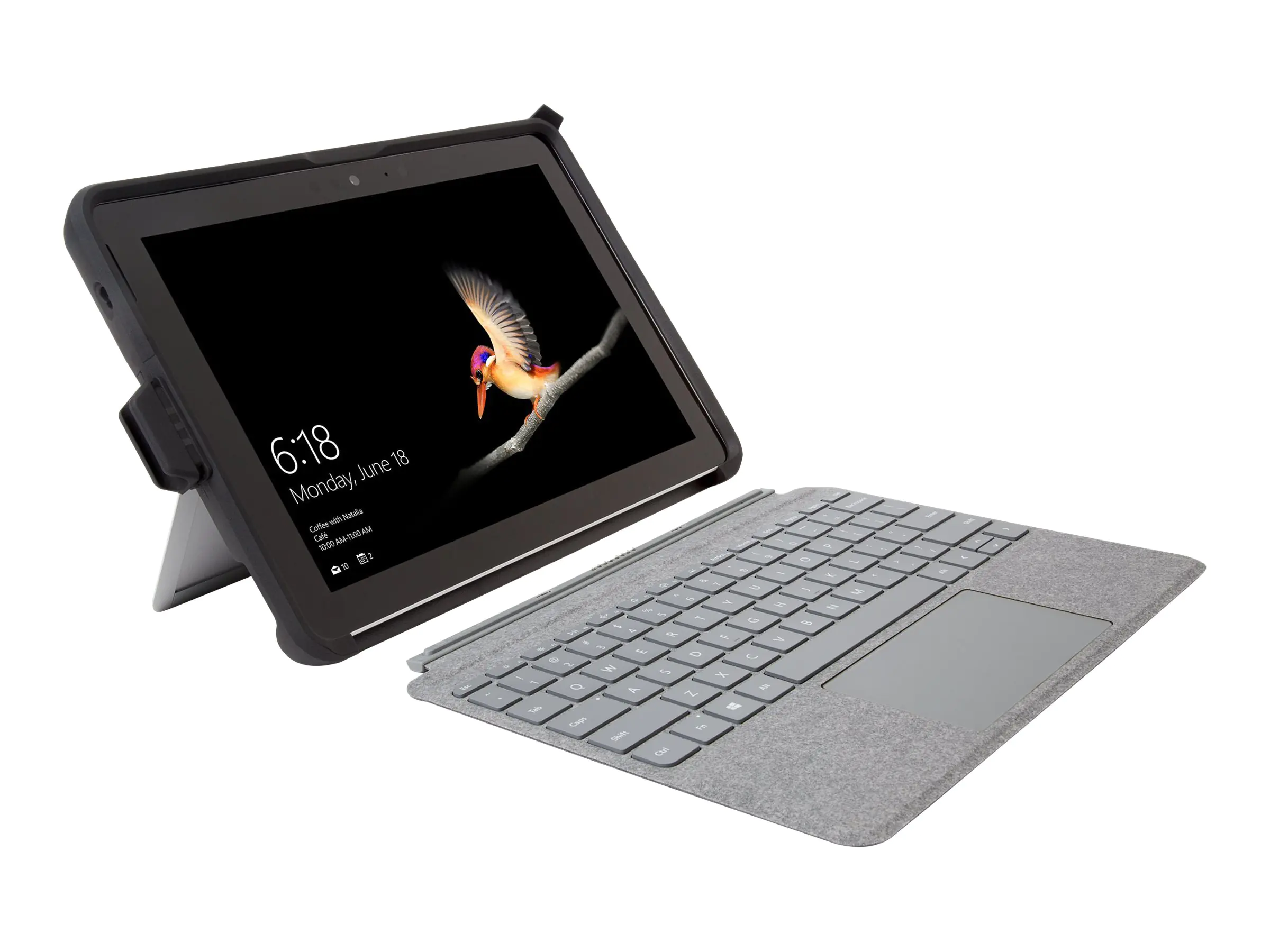 Kensington BlackBelt Rugged Case for Surface Go - Schutzhülle für Tablet - widerstandsfähig - Silikon, Thermoplastisches Polyurethan (TPU), Polycarbonat - Schwarz - für Microsoft Surface Go, Go 2