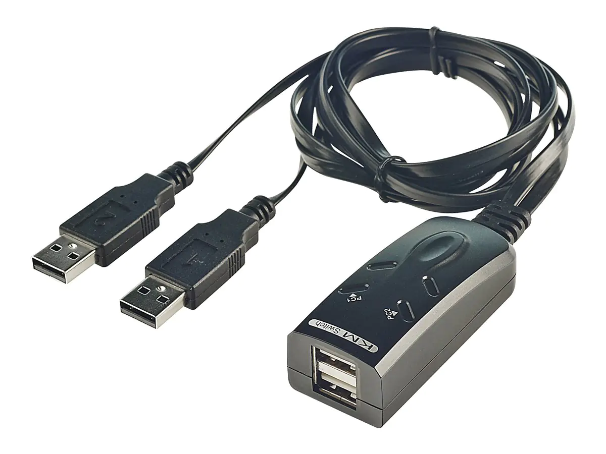 Lindy 2 Port USB KM Switch - Tastatur-/Mausschalter - 2 x USB - Desktop