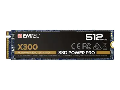 EMTEC Power Pro X300 - 512 GB SSD - intern - M.2 2280 - PCI Express 3.0 x4 (NVMe) - ECSSD512GX300