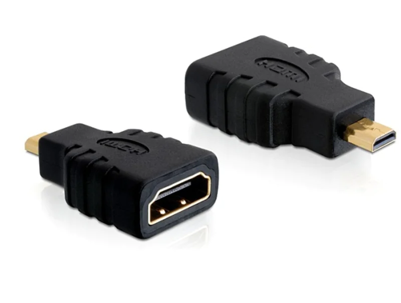 Delock High Speed HDMI with Ethernet - HDMI-Adapter - mikro HDMI männlich zu HDMI weiblich