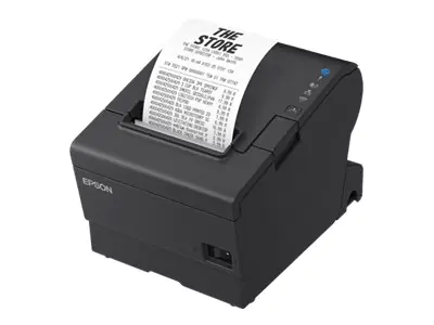 Epson TM T88VII (132) - Belegdrucker - Thermozeile - Rolle (7,95 cm) - 180 x 180 dpi - bis zu 500 mm/Sek. - USB 2.0, USB 2.0-Host, LAN, PoweredUSB - Cutter - Schwarz