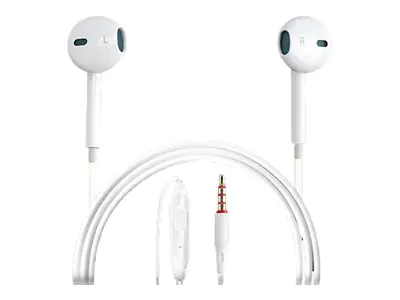 4smarts Melody Lite - Ohrhörer mit Mikrofon - Ohrstöpsel - kabelgebunden - 3,5 mm Stecker - weiß