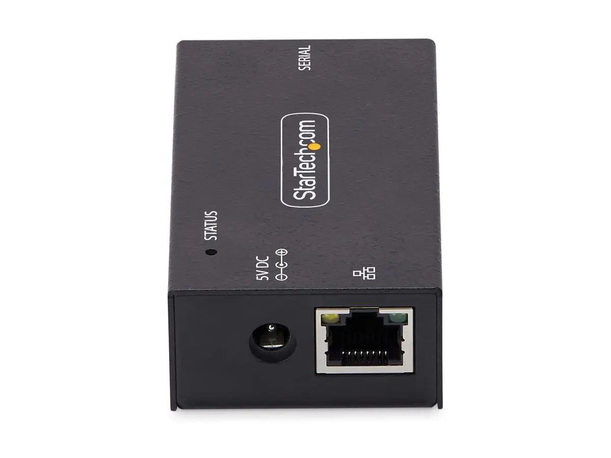 StarTech Serial to Ethernet Adapter, IP LAN to RS232 DB9 Converter - Geräteserver - 100Mb LAN, RS-232 - Wand / DIN-Schienen montierbar - TAA-konform