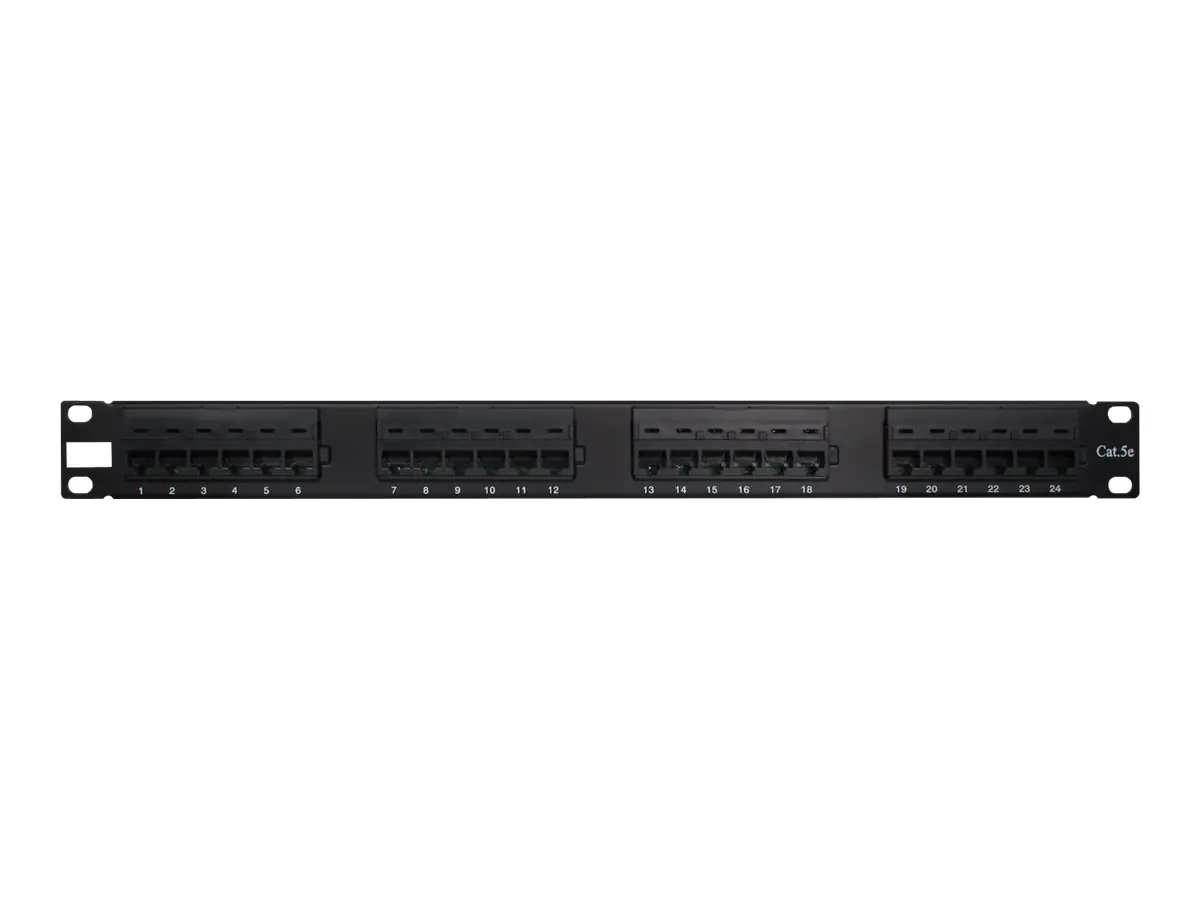 Inter-Tech Patch Panel - CAT 5e - UTP - RJ-45 X 24 - 1U - 48.3 cm (19")