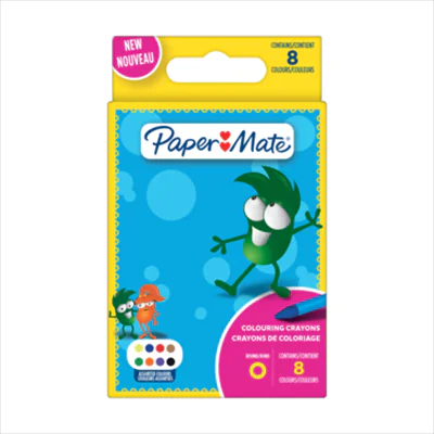Paper Mate Wachsmalstift farbig sortiert 8 St./Pack.