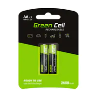 Green Cell GR05 - Wiederaufladbarer Akku - AA - Nickel-Metallhydrid (NiMH) - 1,2 V - 2 Stück(e) - 2600 mAh