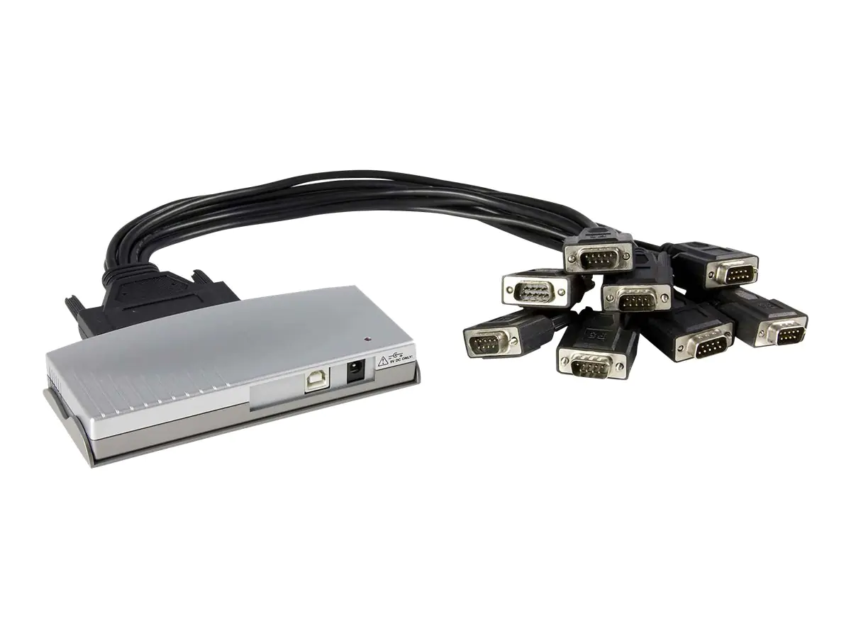 StarTech 8 Port USB 2.0 auf Seriell RS232 / DB9 Adapter / Konverter Hub mit FTDI - Serieller Adapter - USB 2.0 - RS-232 x 8