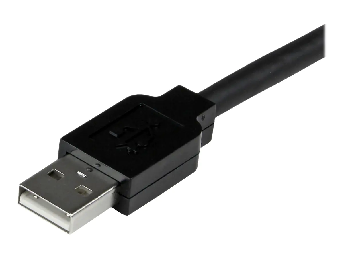 StarTech 25m aktives USB 2.0 Verlängerungskabel - St/Bu - USB Reapeater / Signalverstärker Kabel Stecker/Buchse - Schwarz - USB-Verlängerungskabel - USB (W) zu USB (M) - USB 2.0 - 25 m - aktiv - Schwarz - für P/N: SVA5H2NEUA, UUSBOTG
