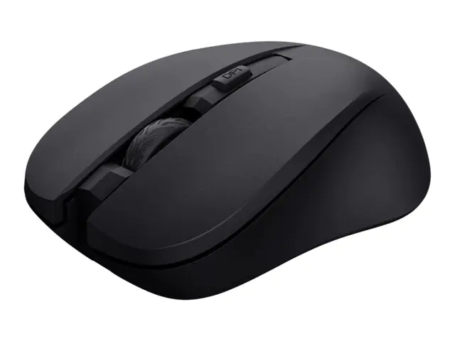 Trust Mydo - Maus - leise - rechts- und linkshändig - optisch - 4 Tasten - kabellos - 2.4 GHz - kabelloser Empfänger (USB) - Schwarz