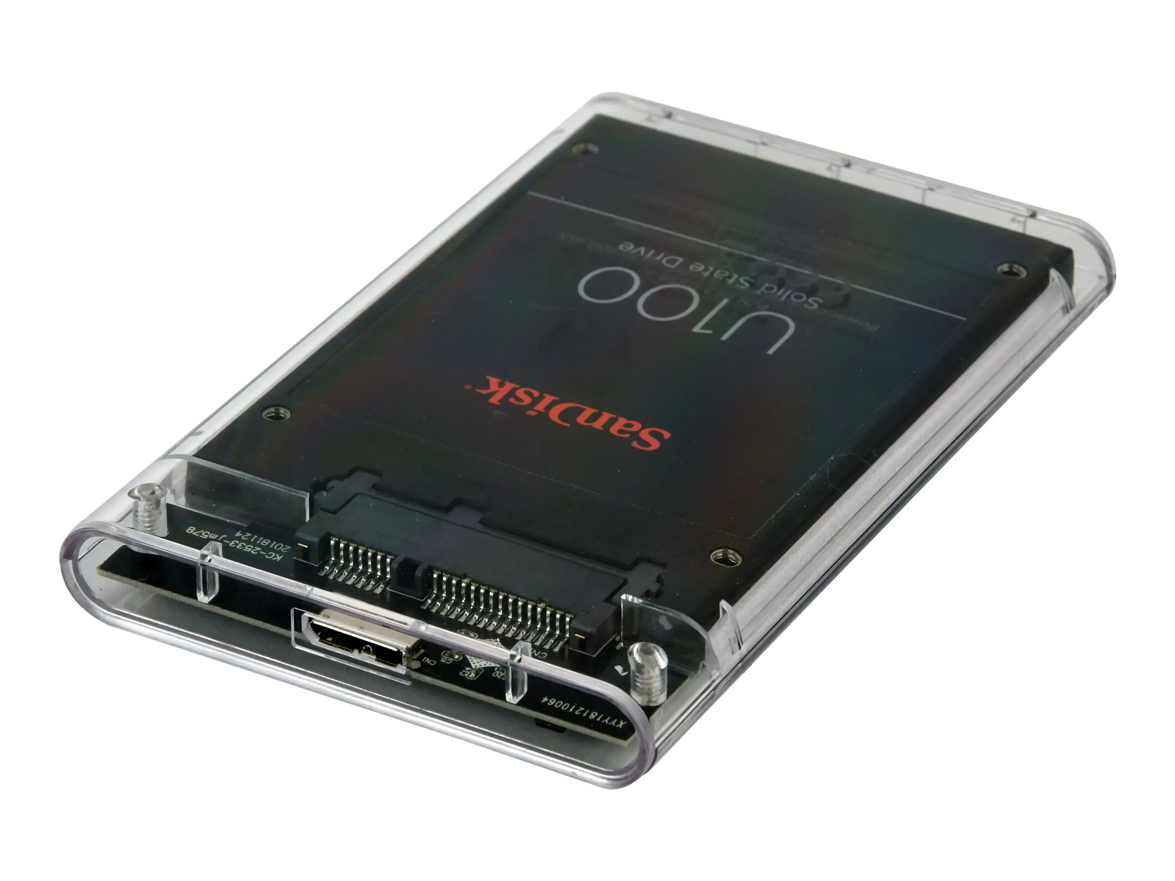 Cablexpert EE2-U3S9-6 - Speichergehäuse - 2.5" (6.4 cm) - 1 Sender/Kanal - SATA - USB 3.0 - durchsichtig