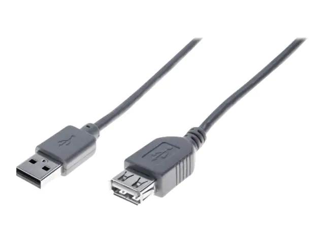 exertis Connect - USB-Verlängerungskabel - USB (M) zu USB (W) - USB 2.0 - 1 m - Grau - Entry level