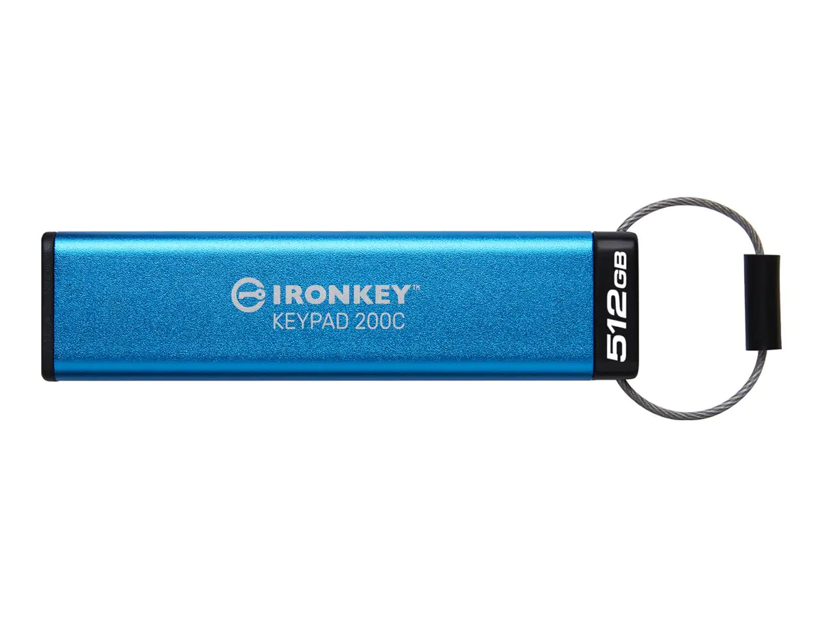 Kingston IronKey Keypad 200C - USB-Flash-Laufwerk - verschlüsselt - FIPS 140-3 Level 3 - 512 GB - USB 3.2 Gen 1